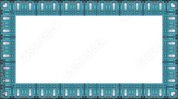 Obraz Grüner rechteckiger freigestellter Bilderrahmen