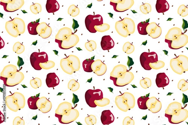 Fototapeta Apple seamless pattern