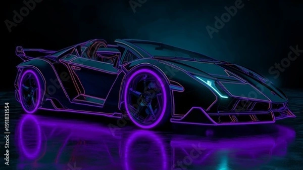 Fototapeta 未来的スポーツカー