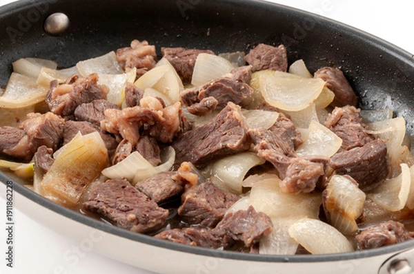 Obraz 牛肉とタマネギの炒め物