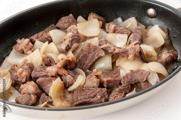 Obraz 牛肉とタマネギの炒め物