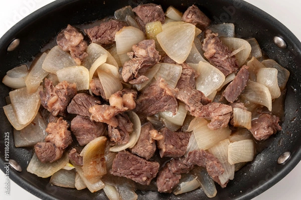 Obraz 牛肉とタマネギの炒め物