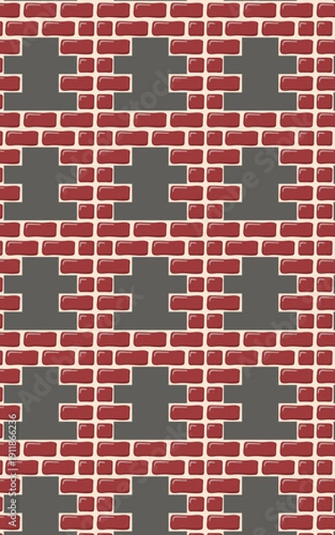 Obraz Brick square pattern wall decoration building home background