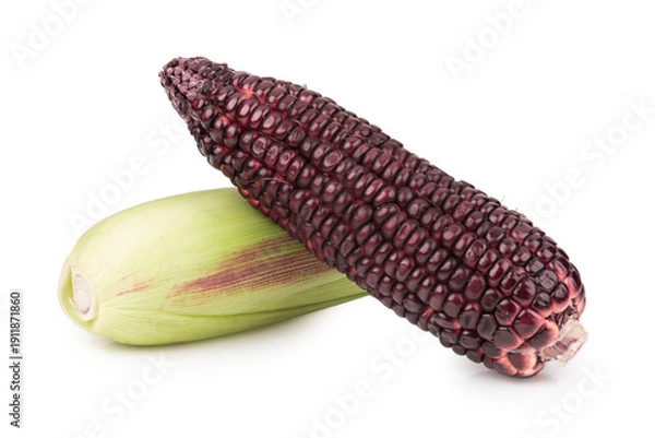 Obraz fresh purple corn isolated on white background