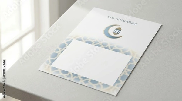 Obraz Eid Mubarak Greeting Card Design with Decorative Elements