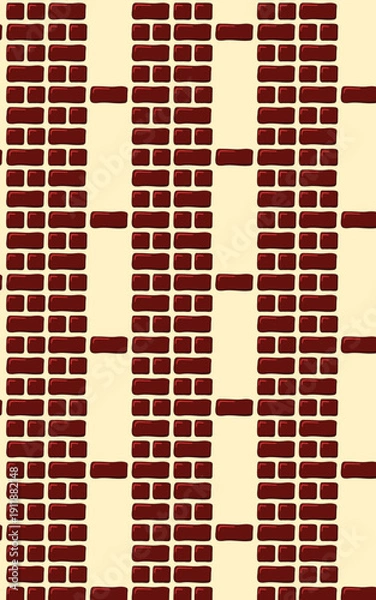 Obraz Brick square pattern wall decoration building home background