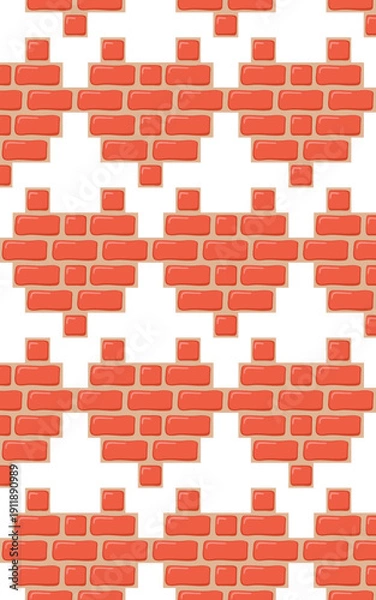 Obraz Brick square pattern wall decoration building home background