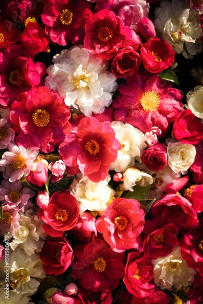 Obraz 色とりどりの花を浮かべた花手水