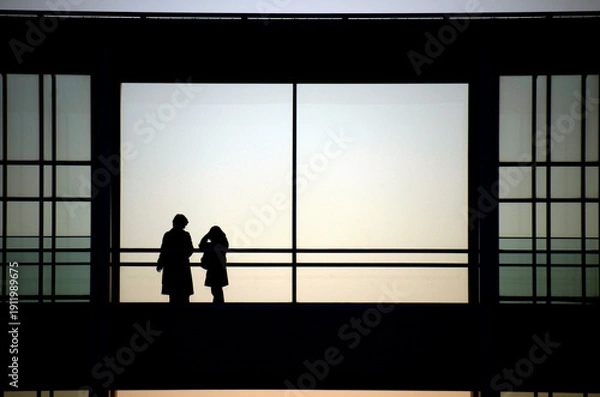 Obraz 夕方のカップル