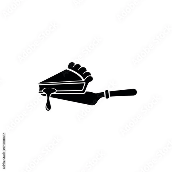 Obraz Pie Server Lifting Slice with Dripping Filling