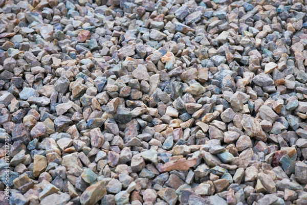 Obraz 敷き詰められた沢山の細かい色々な砂利