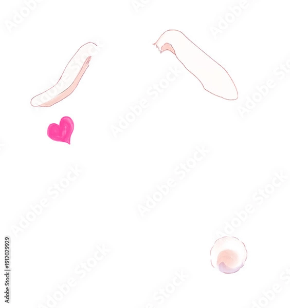 Fototapeta うさぎの耳としっぽ