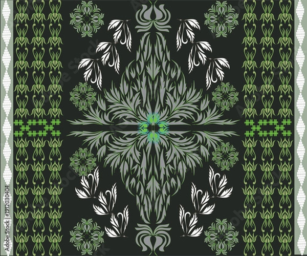 Fototapeta seamless floral pattern