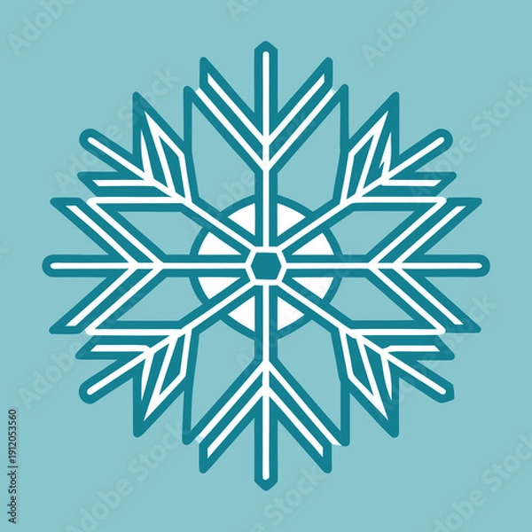 Obraz snowflake on white background