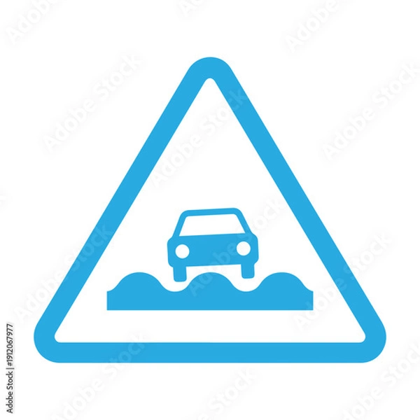 Obraz Uneven Road Warning Sign