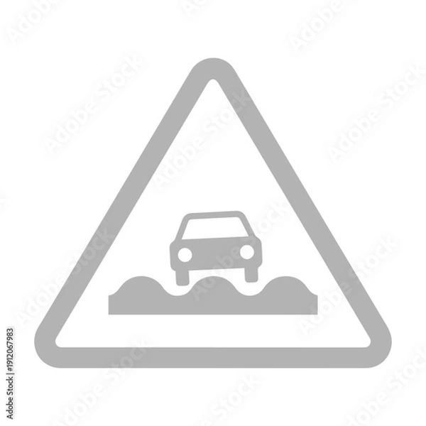 Obraz Uneven Road Warning Sign