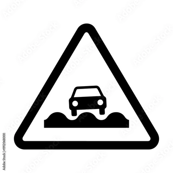 Obraz Uneven Road Warning Sign