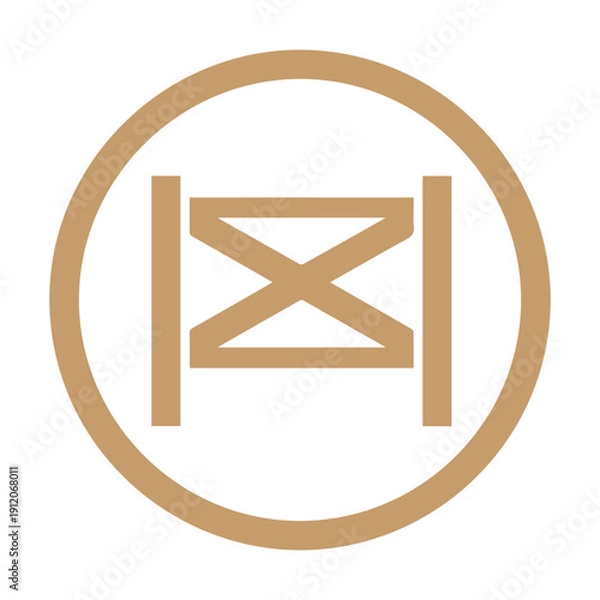 Obraz Geometric Farm Gate Icon