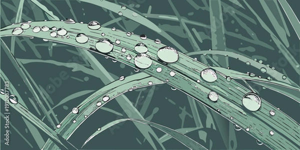 Obraz Intricate network of interconnected nodes forming a complex web structure.