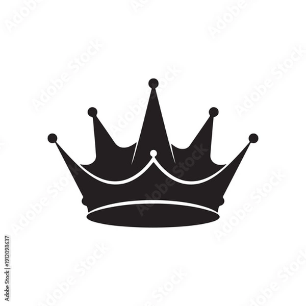Obraz Black Crown silhouette vector illustration