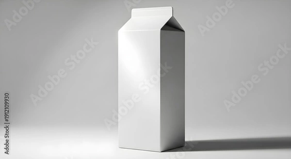 Obraz White Milk Carton Standing on Flat Surface