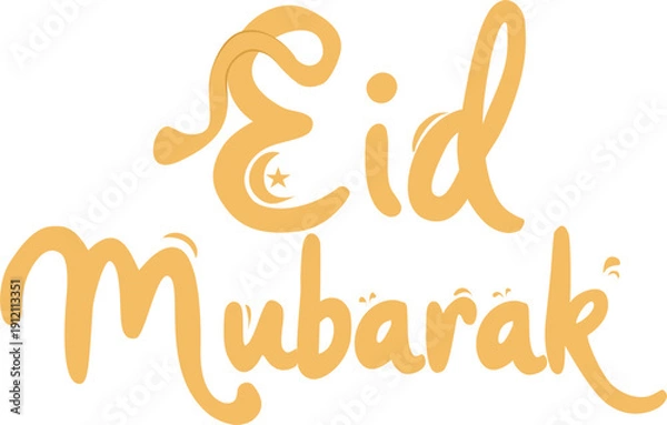 Obraz Eid Mubarak decorative typography