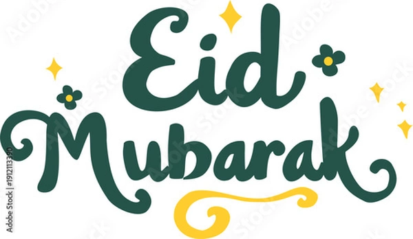 Obraz Eid Mubarak decorative typography