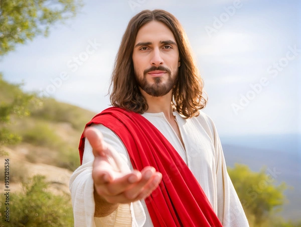 Obraz jesus with arms outstretched