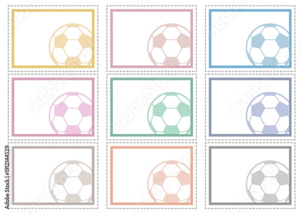 Obraz サッカー■サッカーボールのメッセージカードセット