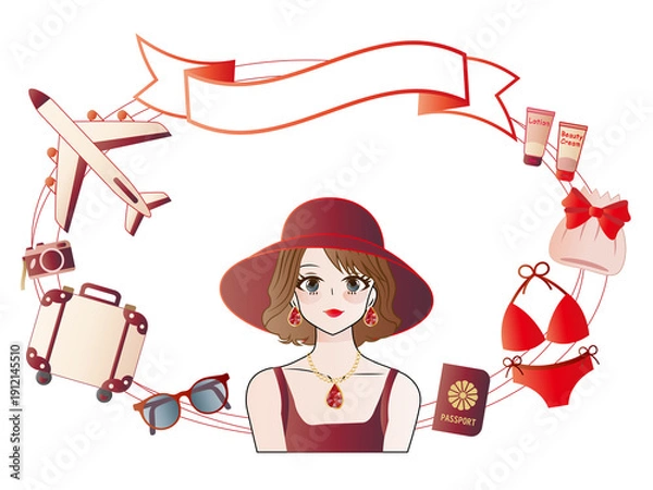 Obraz 旅行■サマーバケーションのタイトルバナー