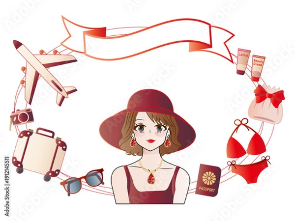 Obraz 旅行■サマーバケーションのタイトルバナー