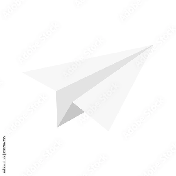 Obraz White paper airplane icon