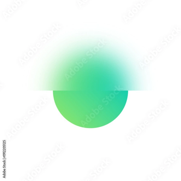 Obraz green gradient haft circle blur