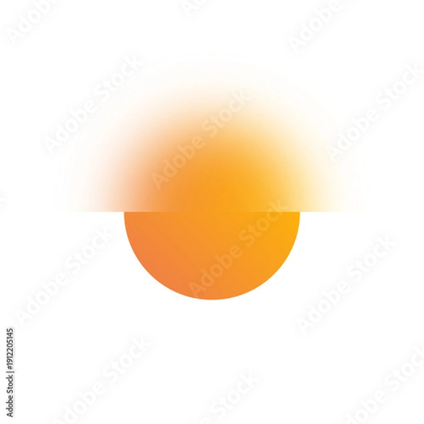 Obraz orange yellow gradient haft circle blur