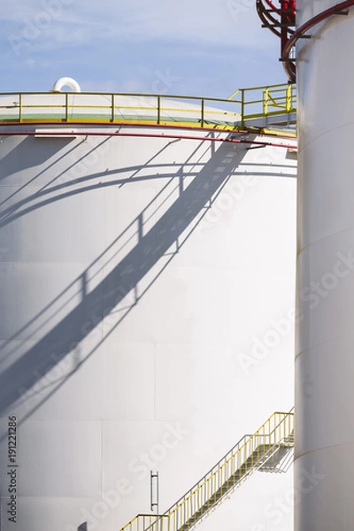 Obraz Fuel tanks in a refinery