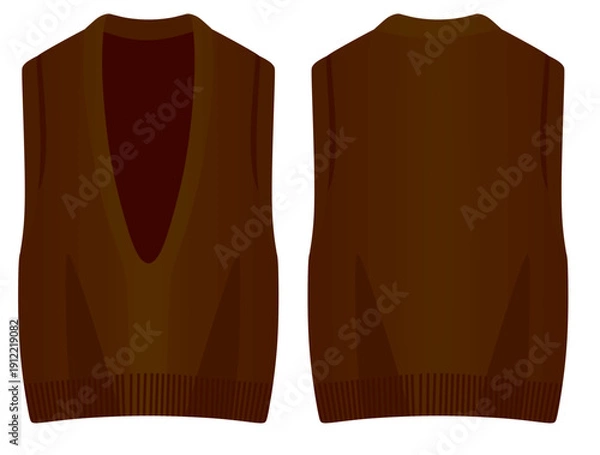 Obraz Female sleeveless t shirt. vector