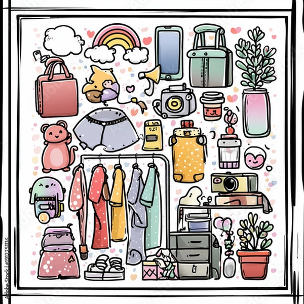 Obraz ネットのフリマ。フリーマーケット