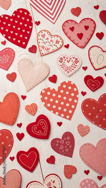 Obraz seamless pattern with red hearts