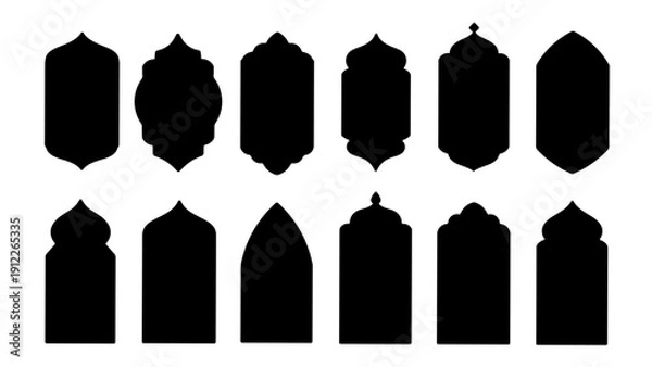 Obraz Ramdan pattern isolated PNG transparent background.