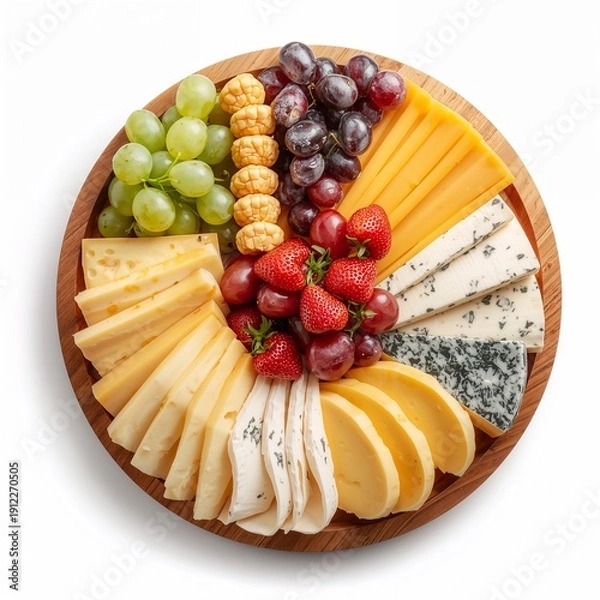 Obraz fruit salad on white background