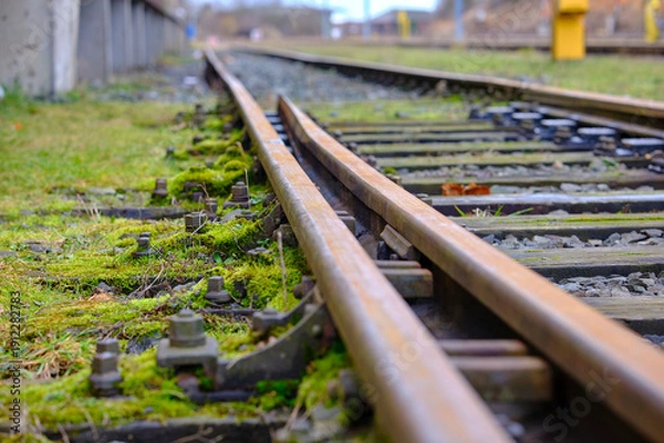 Obraz Schiene tiefe Position mit Abzweigung 