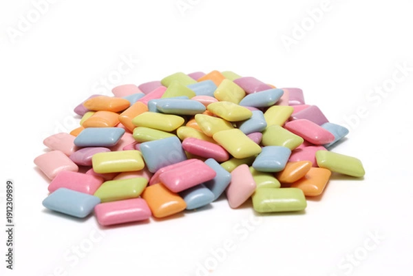 Fototapeta カラフルなフルーツ味のチューイングガム