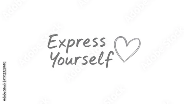Obraz Express yourself handwritten typography