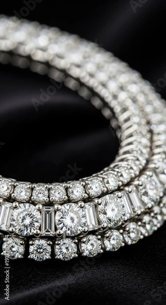 Obraz Elegant Diamond Bracelets - A Luxurious Accessory.