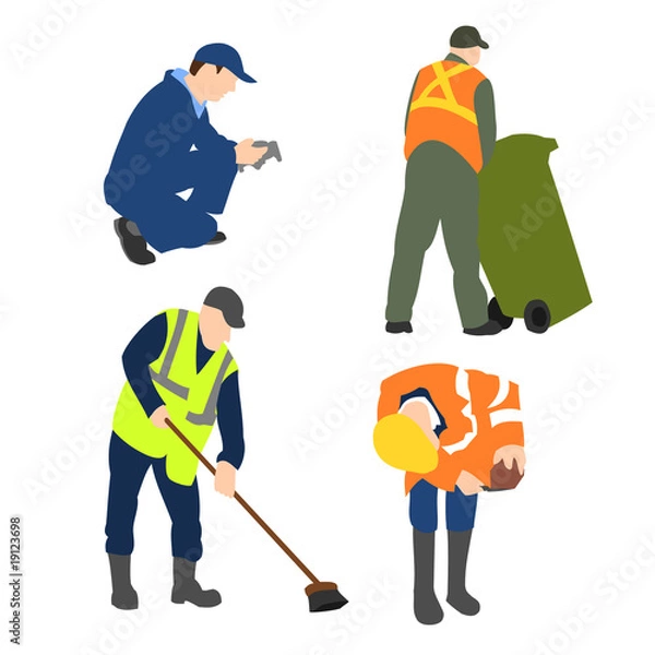 Obraz Professions - Men at Work Set