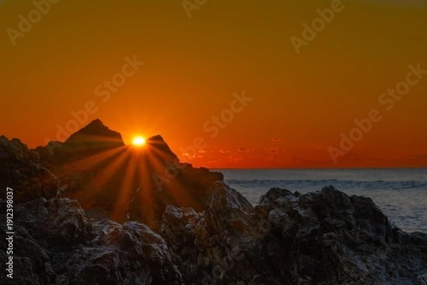 Obraz 早朝の薄明の空