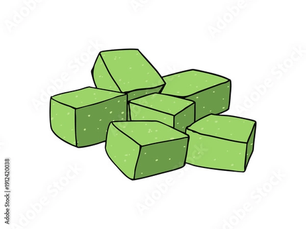 Obraz わらびもち 抹茶