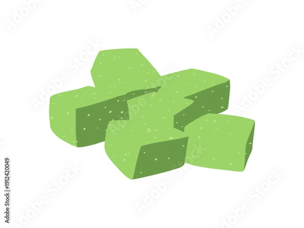 Obraz わらびもち 抹茶 主線なし