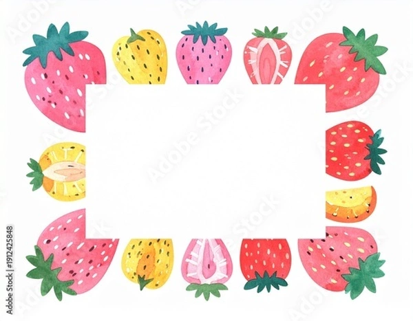 Obraz 苺のフレーム