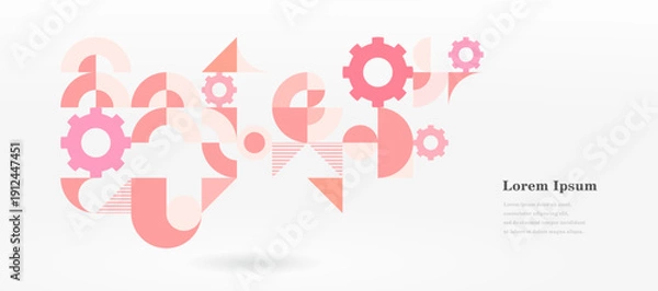 Obraz 幾何学 抽象 サークル 歯車 テクノロジー 背景